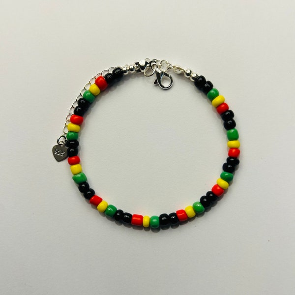 Rastafarian Beaded  Anklet