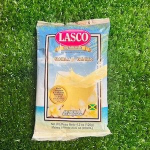 Geïmporteerde authentieke Jamaicaanse lasco vanille en aardbei 120 g