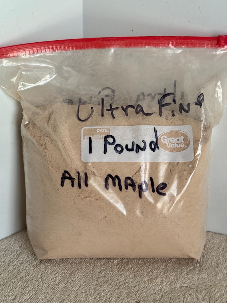 Ultra Fine Hardwood Sawdust Powder: Maple, Walnut, Cherry, Pecan, Oak or Poplar (1 lb) image 6