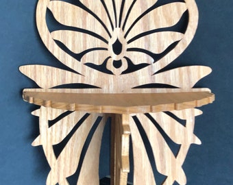 Handgemaakte art-deco eiken wandplank: victoriaanse versiering