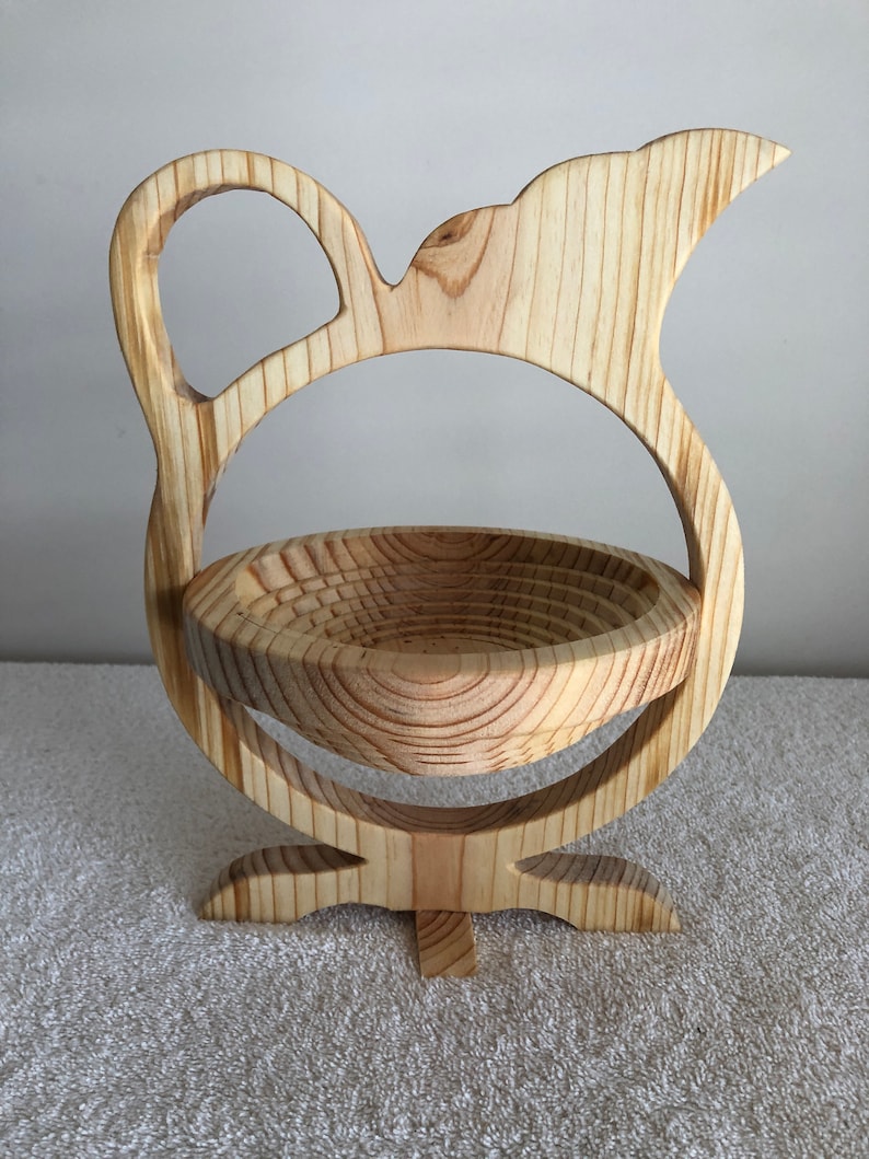Solid Southern Pine Collapsible Basket Accent Handmade on Scroll Saw