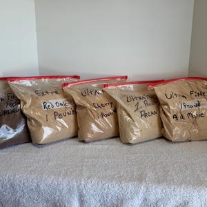 Ultra Fine Hardwood Sawdust Powder: Maple, Walnut, Cherry, Pecan, Oak (1 lb)