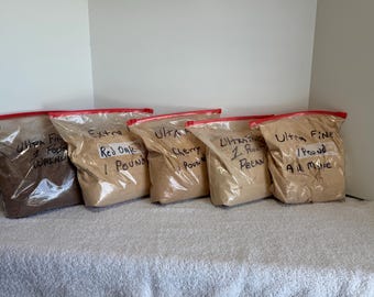 Ultra Fine Hardwood Sawdust Powder: Maple, Walnut, Cherry, Pecan, Oak or Poplar (1 lb)