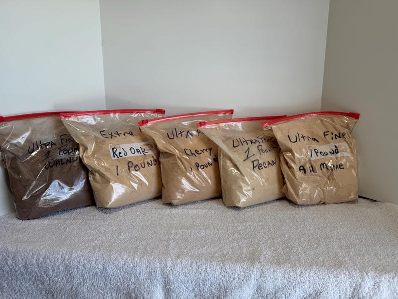 Ultra Fine Hardwood Sawdust Powder: Maple, Walnut, Cherry, Pecan, Oak or Poplar (1 lb) image 1