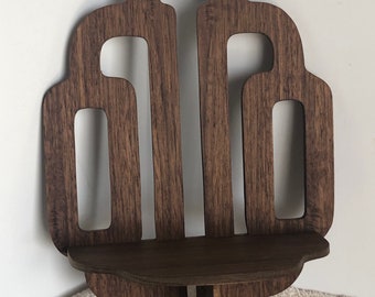 Walnut Victorian Fretwork Wall Shelf: Handmade Display