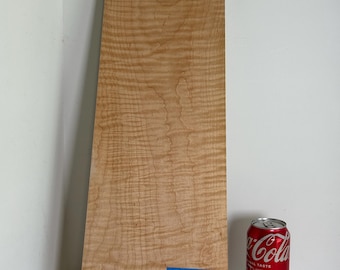 1/4" Curly Tiger Maple Wood Board: 220 Grit Sanded - All Crafts Ready