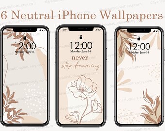 Inspirational iPhone Wallpaper Download Pack | Beige Cream iPhone Wallpaper | Aesthetic Phone Background | Neutral iPhone Background