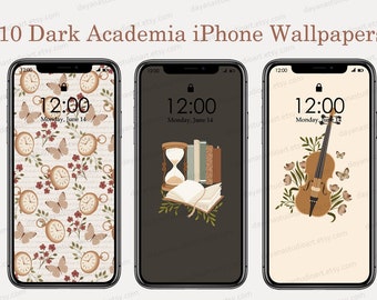 Vintage Dark Academia iPhone Wallpapers, Phone Wallpaper IOS, Android background, Classic art wallpaper Digital Download, IOS Home Screen