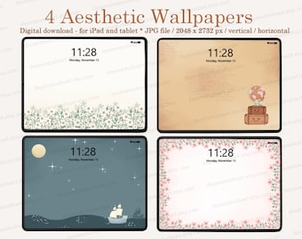 Aesthetic iPad Wallpaper , Floral Tablet Wallpaper, Travel iPad background, Neutral iPad Desktop Wallpaper, Cute Design, Instant Download