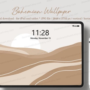 Boho iPad Wallpapers , Aesthetic Tablet Wallpaper , Minimalist wallpaper , Neutral iPad Background , Digital Download, Desert wallpaper
