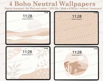 Aesthetic iPad Wallpaper, Minimalist Wallpaper, Neutral Tablet Background, Boho Desert Wallpaper, Digital Download