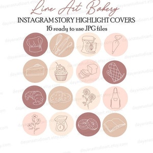 Instagram Highlights Covers Bakery | Cake Highlights | Instagram Highlight Cover | Instagram Story Icons | Cook Instagram Business Icons