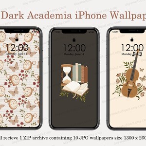 Vintage Dark Academia iPhone Wallpapers, Phone Wallpaper IOS, Android background, Classic art wallpaper Digital Download, IOS Home Screen