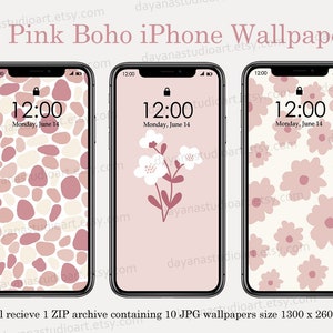 Cute wallpaper, Pink wallpaper, Boho wallpaper, Iphone wallpaper, Shapes wallpaper, Phone wallpaper theme pack, iOS wallpapers Coquette Pink