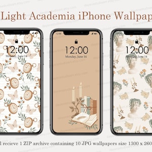 Light Academia Iphone Wallpapers, Phone Wallpapers Aesthetic, IOS Wallpapers, Book lover Home Screen, Vintage backgrounds, Digital Download