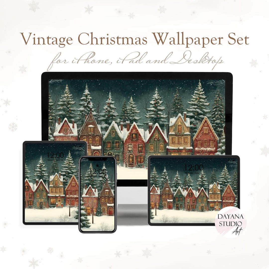 Winter Village Aesthetic Wallpapers, Iphone, Ipad, Tablet, Desktop
