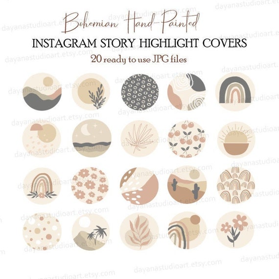 Bundle of 20 Instagram Highlights / App Icons Plants and | Etsy