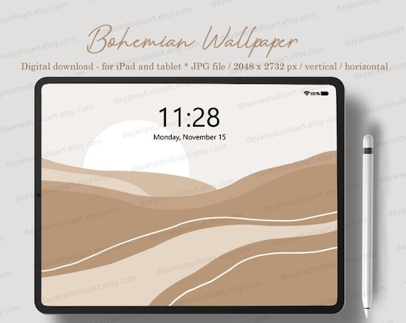 Neutral Boho Wallpaper for Laptop & Desktop Minimalist Wallpaper