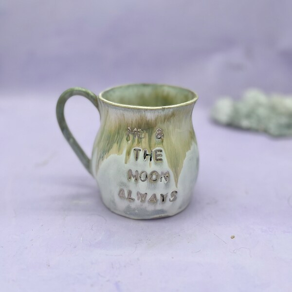 Moon Ceramic Mug, Spiritual Gifts For Her, Moon Mug, Handmade Mugs, Witch Gifts, Tea Lovers Gift, Moon Lover Gifts, Ritual Mug,