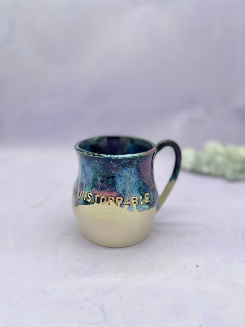 Positive Affirmation Mug, Unstoppable Mug, Coffee Witch, Tea Lovers Gift, Ceramic Coffee Cup, Handmade Pottery Mug, Quote Mug, Witch Gifts image 1