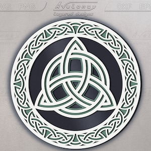 Celtic knot laser cut file, Layered Celtic wall decor svg, Multilayered trinity knot laser cut file, Triquetra svg, Irish svg