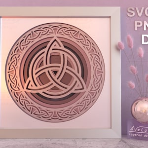 Celtic knot SVG, 3D layered Mandala cut file, Multilayer Celtic shadow box svg, 3D Celtic ornament svg, Round wall art png, COMMERCIAL use