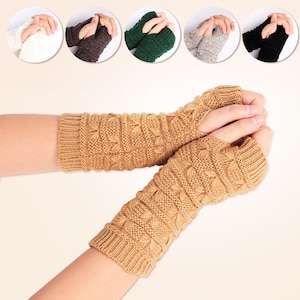 Women winter Gloves | Fingerless Mittens | Hand Knitted Gloves | Wrist Warmers  | Chunky Knit gloves | Wool Arm Warmers |Woman accessories