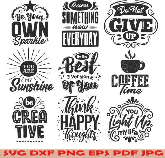 Download Svg Design File Vintage Heart Love Retro Typography Quote Etsy
