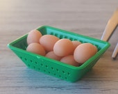Dollhouse miniature eggs, 1 12 scale, dollhouse food, dollhouse pastry, miniature dessert, Dollhouse egg