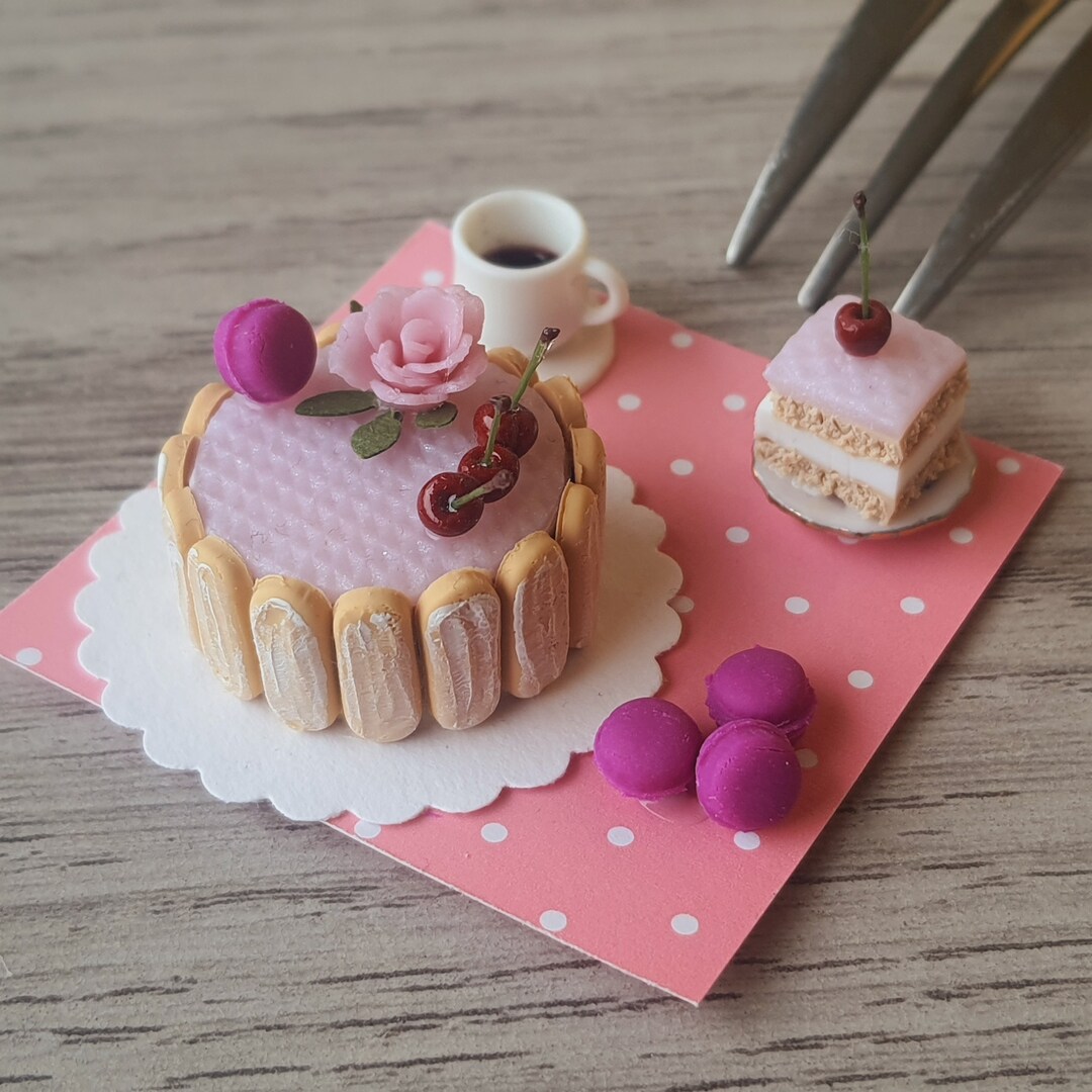 Dollhouse Miniature Cake 112 Scale. Hand Made Dollhouse Etsy