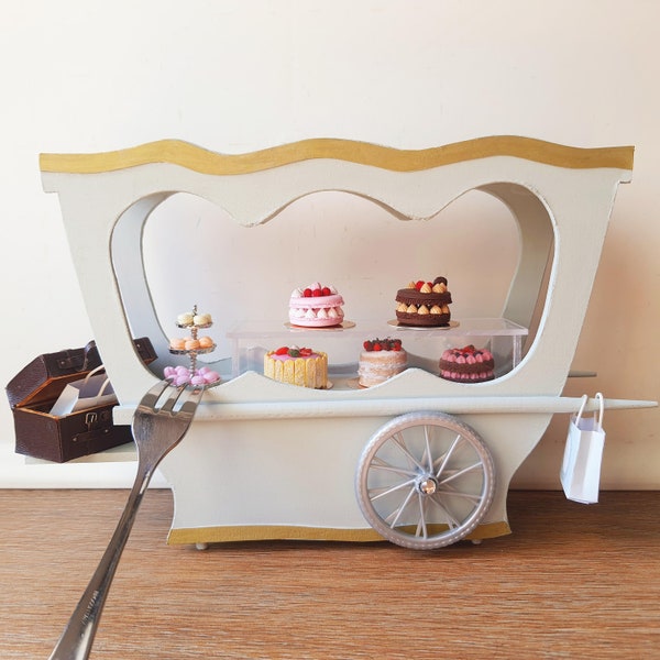 Dollhouse Miniature Display Stand, Dollhouse cake stand, Miniature Furniture, Dollhouse Furniture, 1:12 Scale Furniture, Handmade