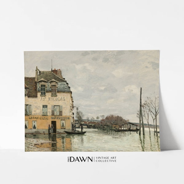 Rustic Parisian Cityscape Oil Painting | Seine River Landscape Print | Vintage Printable Art & Samsung Frame TV | Digital Download | CP007