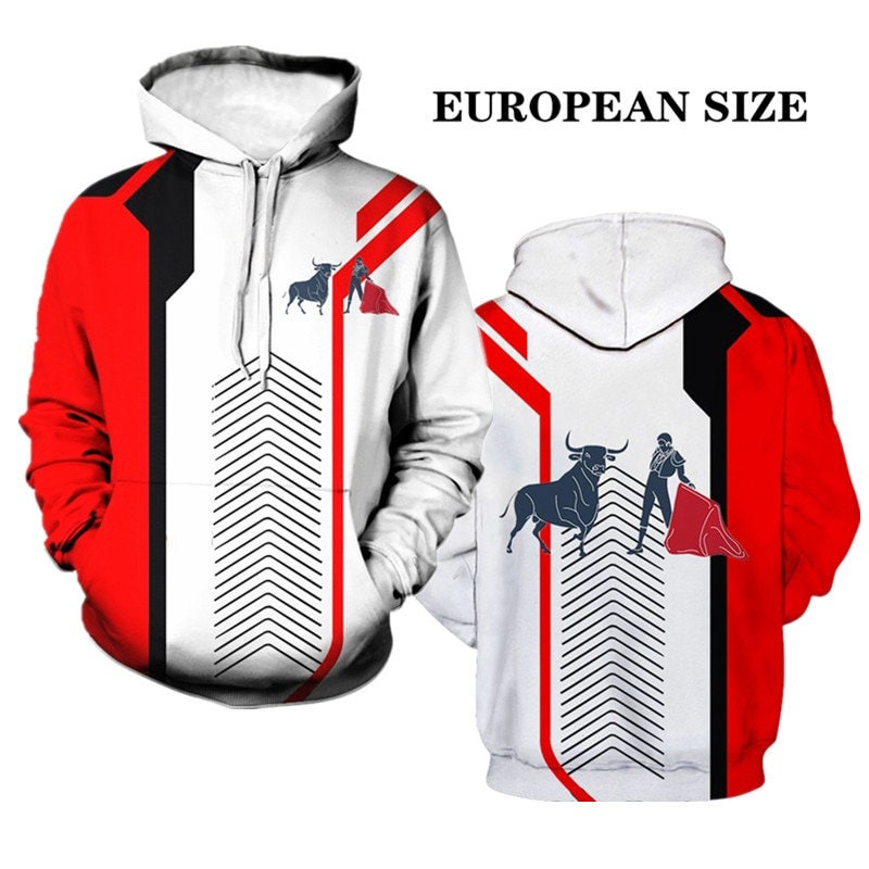 Sudadera Con Capucha De Toro Español Enfadado - Diseño Artístico En Negro, Talla S, Tejido Clásico