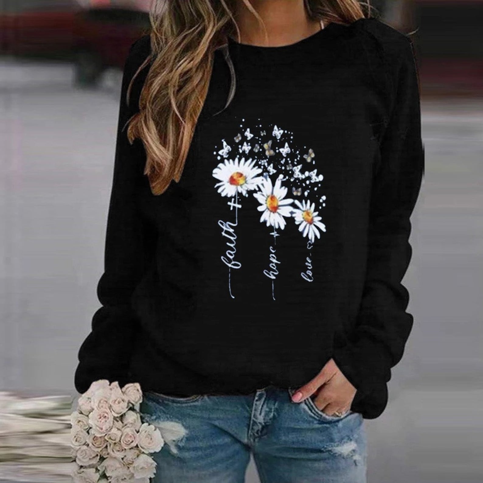 Flowers New Sweatshirt High Quality Sweatshirt Unisex Cloth - Etsy UK