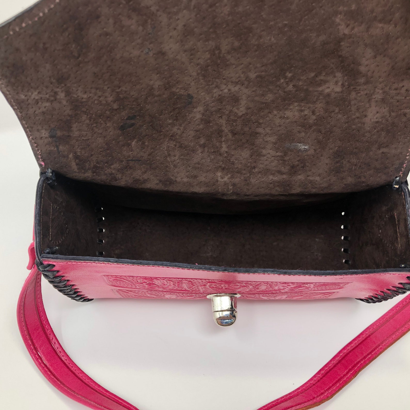 Handmade Mexican Hand-tooled Leather Women Handbag Crossbody | Etsy