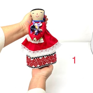 Muñecas de trapo Indita campesinas mexicanas hechas a mano /Muñeca Indita de trapo hecha a mano