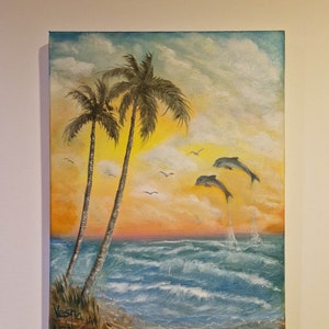 Serenata tropical 30 x 40 cm Pintura al óleo sobre lienzo