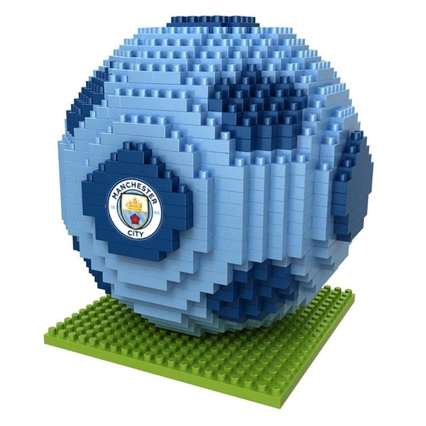 Manchester City FC 3D Soccer Ball Mini Construction Pack Approx 4 inches Officially Licensed 687 Pieces