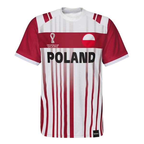 2022 Poland FIFA World Cup Qatar Youth Jersey Officially Licensed Choose Size