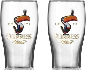 Guinness Toucan Christmas 2 Pack Pint Glasses