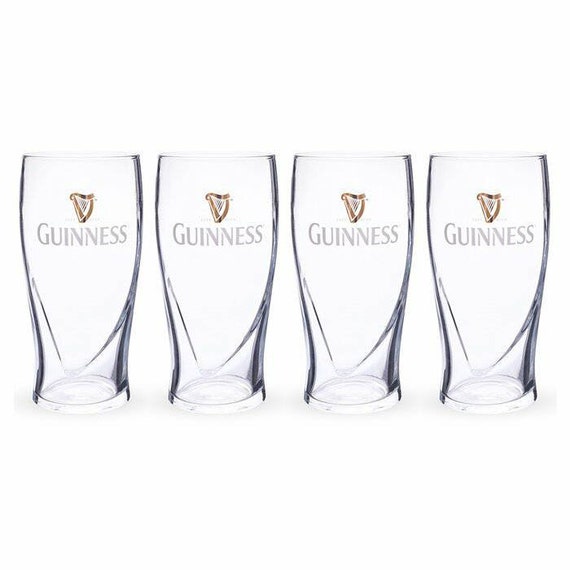 Guinness Set of 2 Embossed 20oz Pint Glasses in Gift Packaging Officially  Licensed 