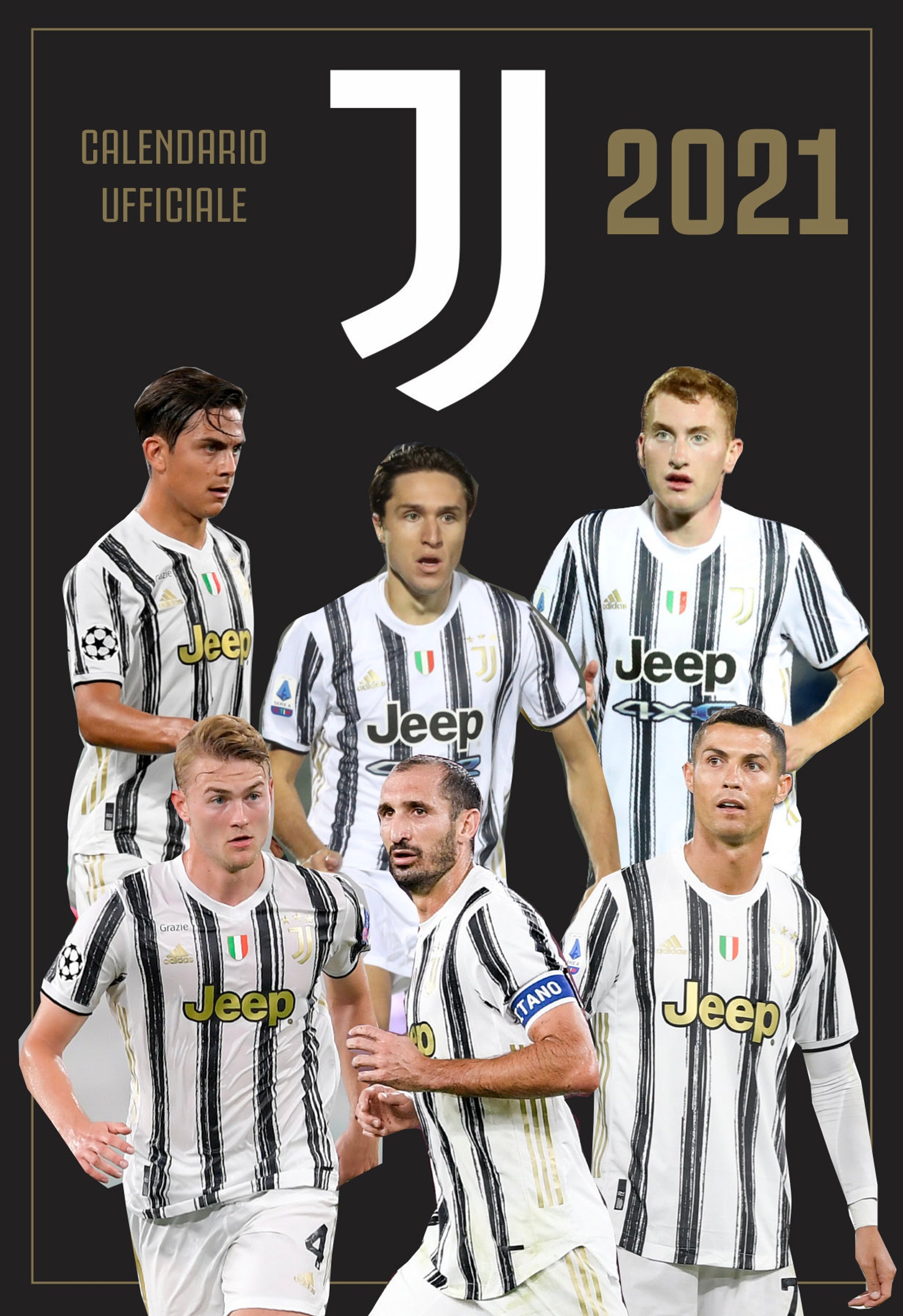 Juventus FC Serie A 2021 Super Size Wall Calendar 17 x 12 | Etsy