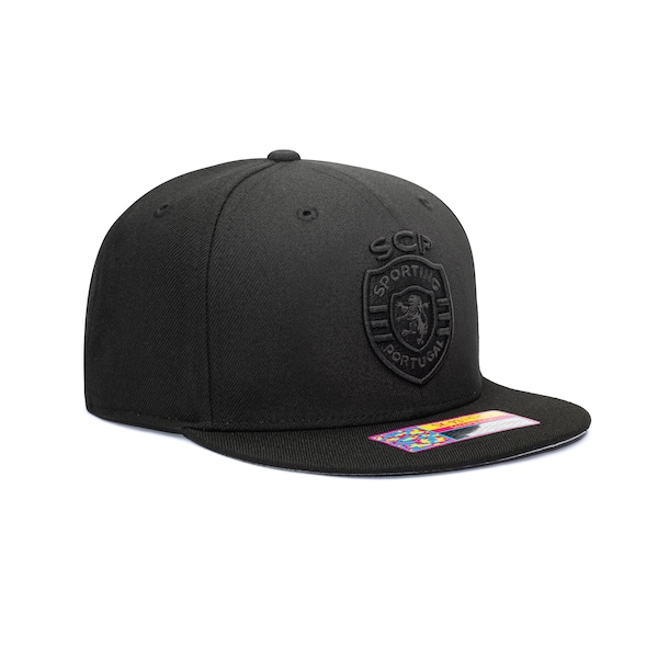 SCP Sporting Club Portugal "Dusk" Flat Peak Snapback Hat sous licence officielle Fan Ink