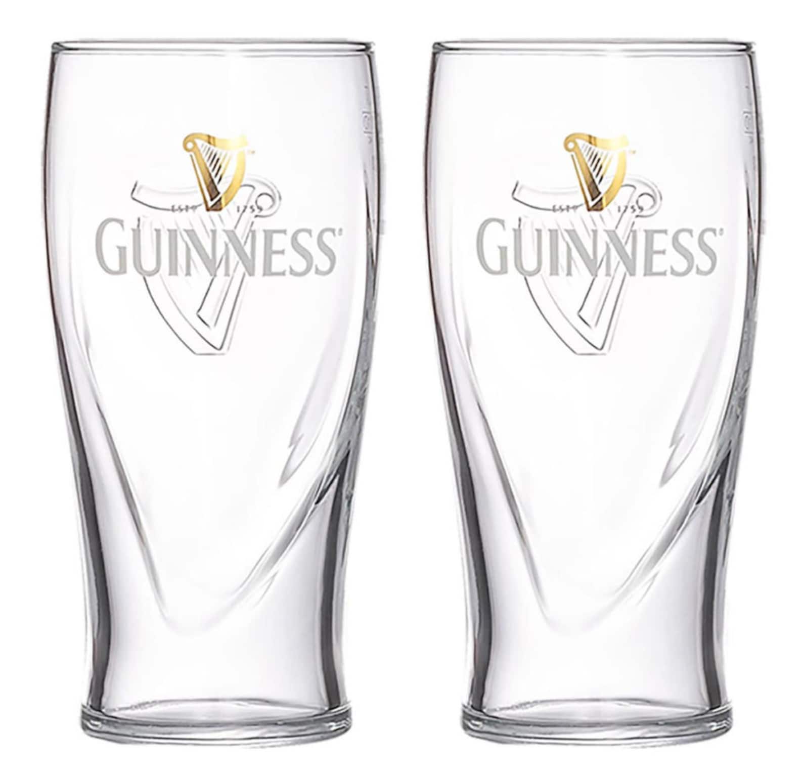 Guinness Home Bar Pack 2 Embosses Pint Glasses Bat Towel Etsy