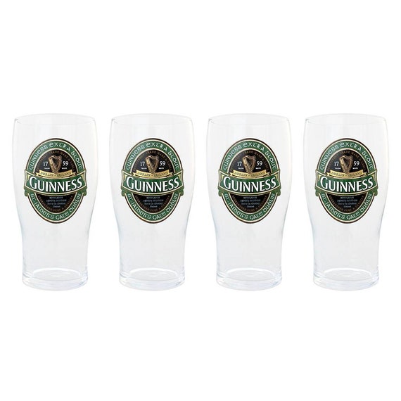  Guinness 20oz Beer Glasses Twin Pack, Certified Official  Merchandise