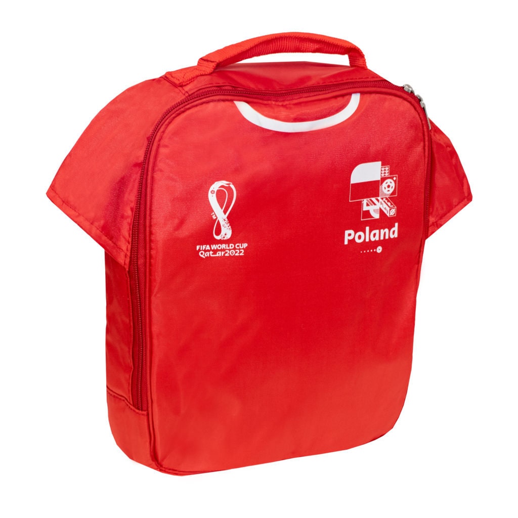 FIFA World Cup 2022 Poland Red Jersey Design Lunch Bag Cooler 