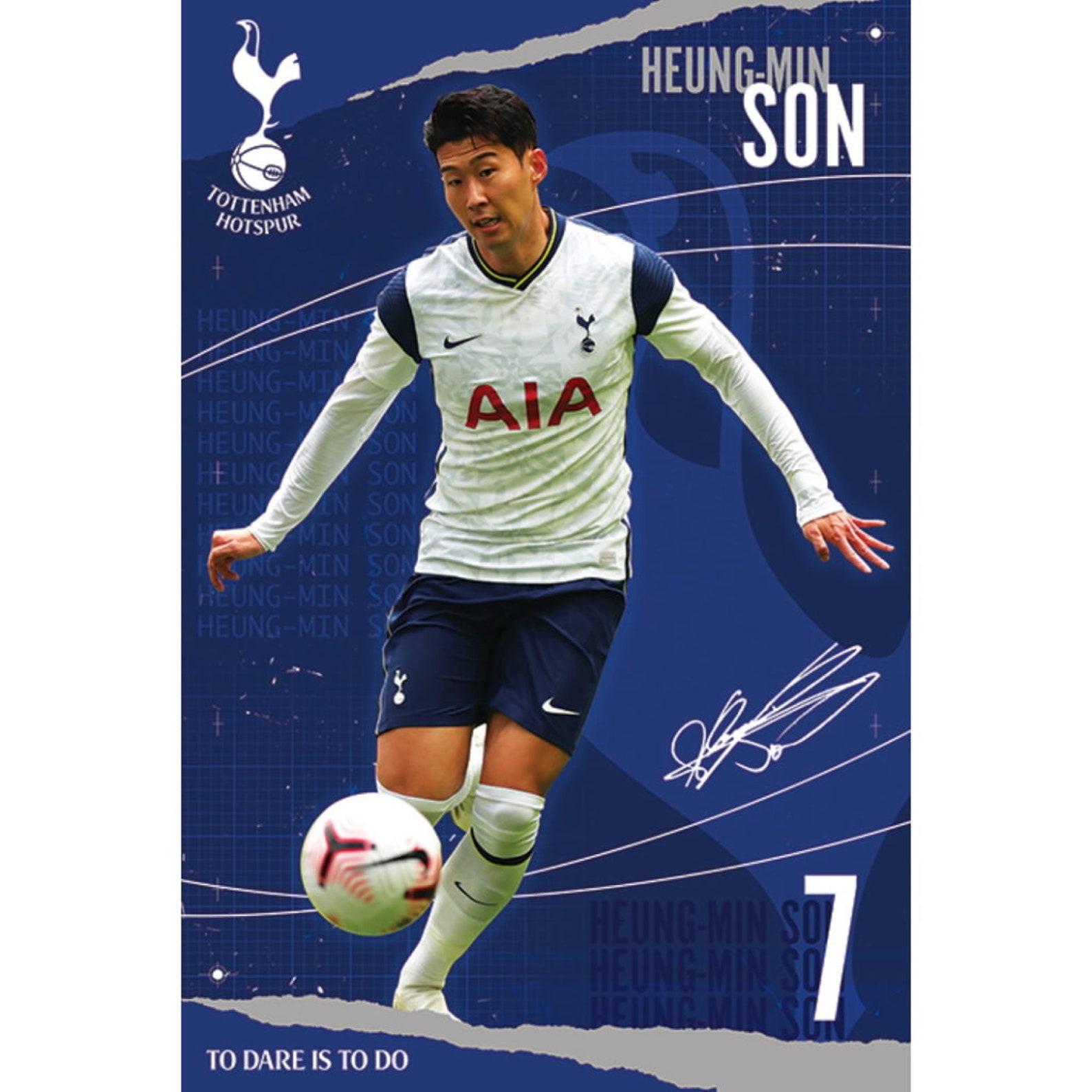 Heung Min Son Tottenham Hotspur Soccer Wall Poster 24 inches x | Etsy