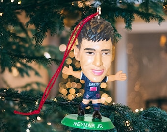 Neymar Jr Christmas Ornament/SoccerStarz Mini Figure Approx 2 Inches Officially Licensed