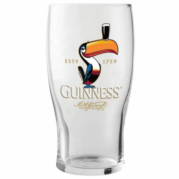 Guinness Logo 2 Pack Pint Glass Set With Embossed Harp