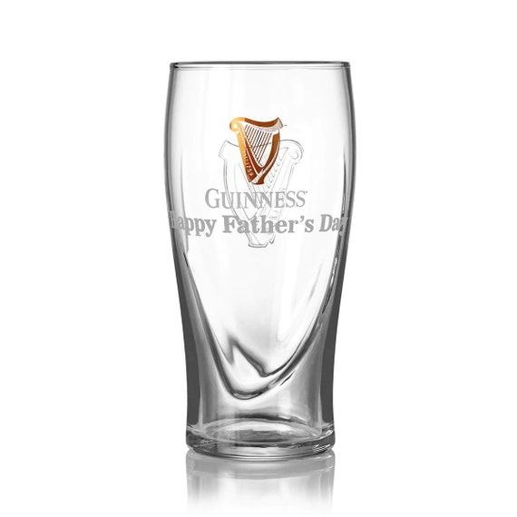 Guinness Engraved Pint Glass happy Father's Day Includes Premium Gift Box 